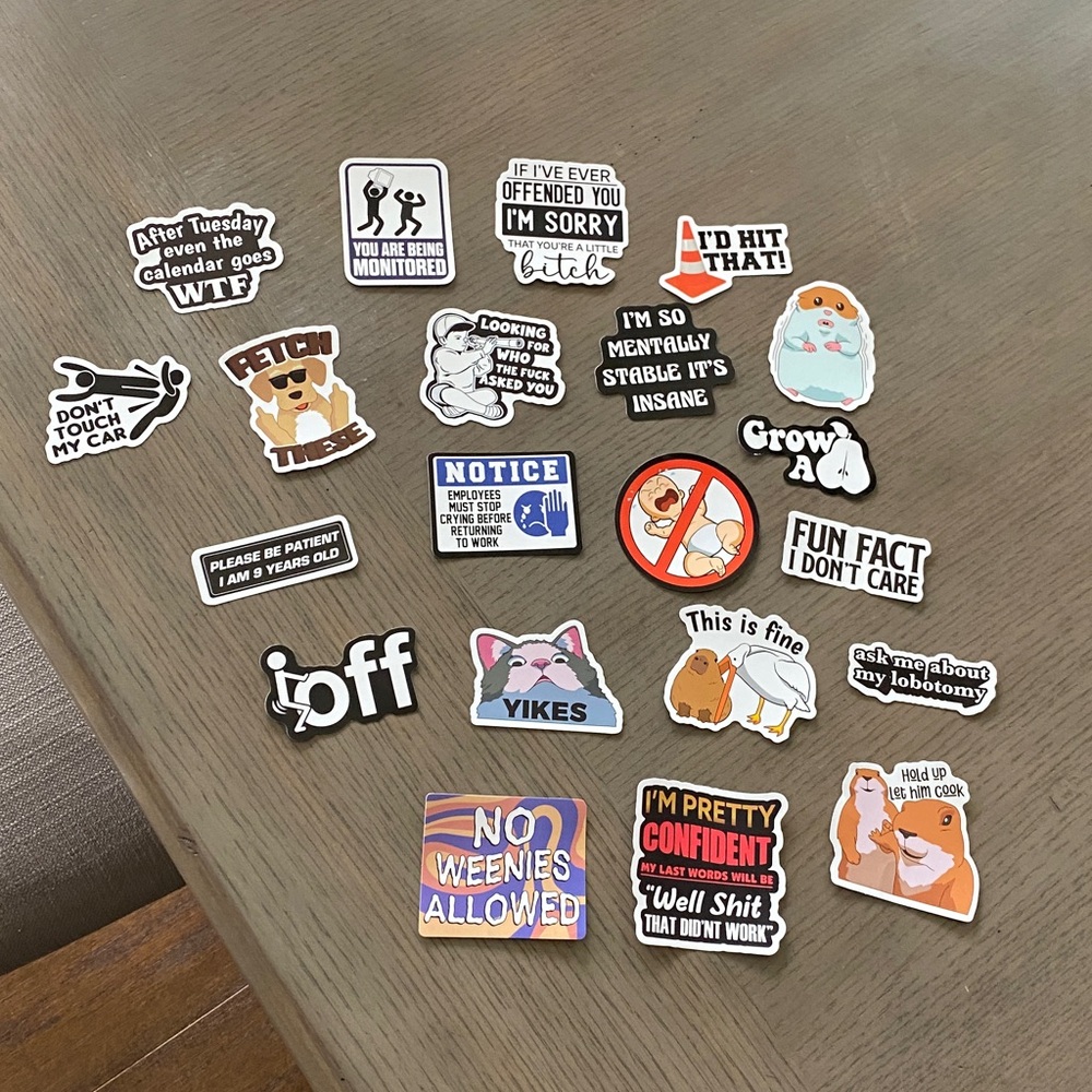 Adult Assorted Funny Sweary Sticker Pack - Picture 3 of 3